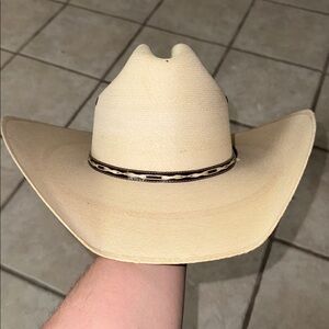 Atwood 15X Hereford Low Bound Edge Natural Palm Leaf Straw Cowboy Hat
